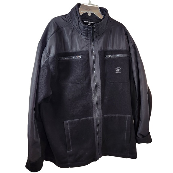 Beverly Hills Polo Club Other - Beverly Hills Polo‎ Club Mens Black Fleece Jacket Size 2X Full Zip Pockets